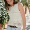 Crochet Top with Openwork Details