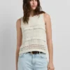 Crochet Top with Openwork Details