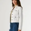 Cropped Fit Twill Jacket