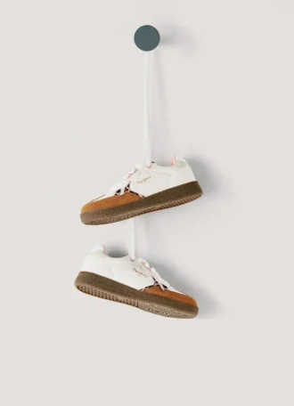 Cupsole Trainers with Animal Print Details