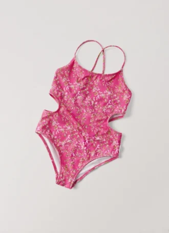 Cut out Floral Swimsuit