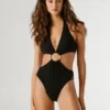 Cut out Ribbed Swimsuit