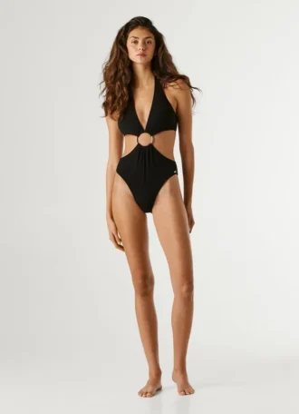 Cut out Ribbed Swimsuit Cut out Ribbed Swimsuit