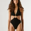 Cut out Ribbed Swimsuit