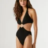 Cut out Ribbed Swimsuit
