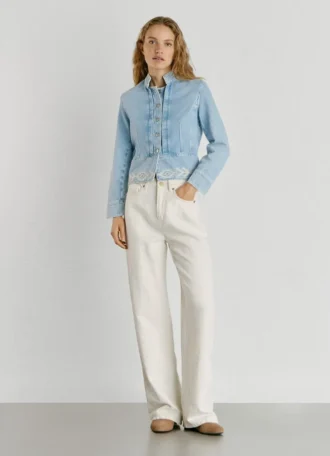 Denim Jacket Ikat Details