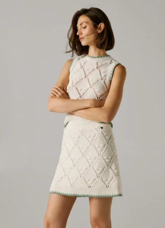 Diamond Pattern Mini Skirt