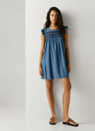 Embroidered Detail Mini Dress