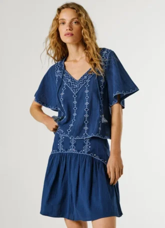 Embroidered Detail Mini Skirt