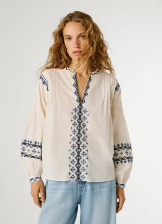 Embroidered Details Blouse