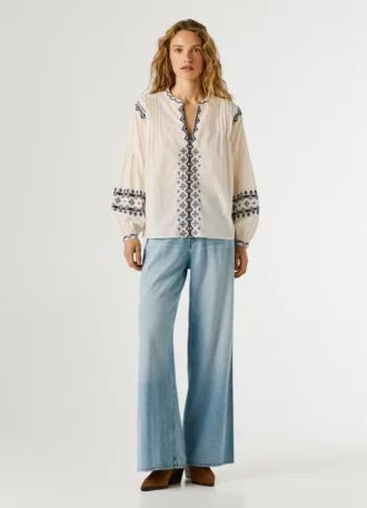 Embroidered Details Blouse