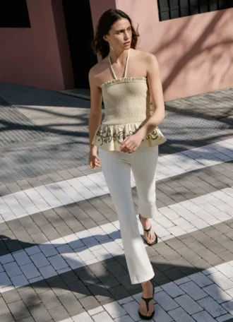 Flare Fit Stretch Trousers