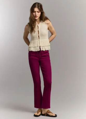 Flare Fit Stretch Trousers