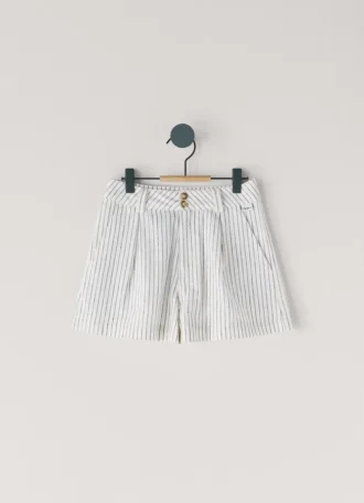 Flared Striped Shorts