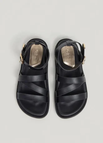 Flat Cross-Strap Sandals