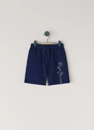 Fleece Shorts with Printed Logo