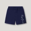 Fleece Shorts with Printed Logo
