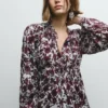 Floral Print Fluid Blouse