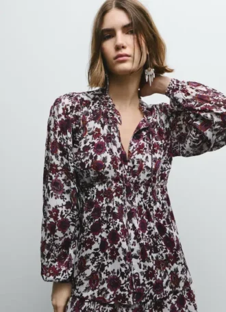 Floral Print Fluid Blouse