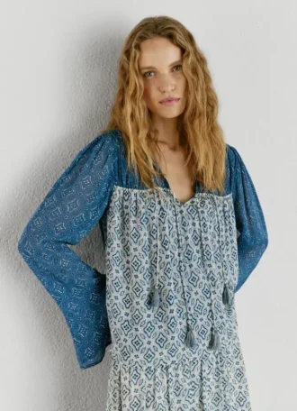 Floral Print Fluid Blouse