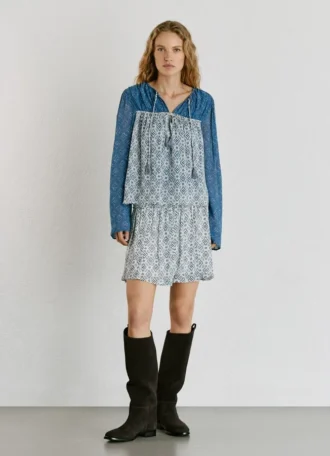 Floral Print Fluid Blouse