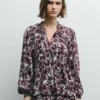 Floral Print Fluid Blouse