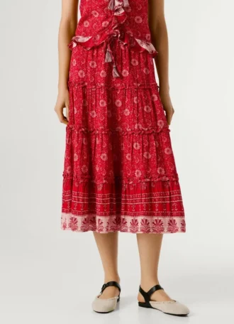 Floral Print Maxi Skirt