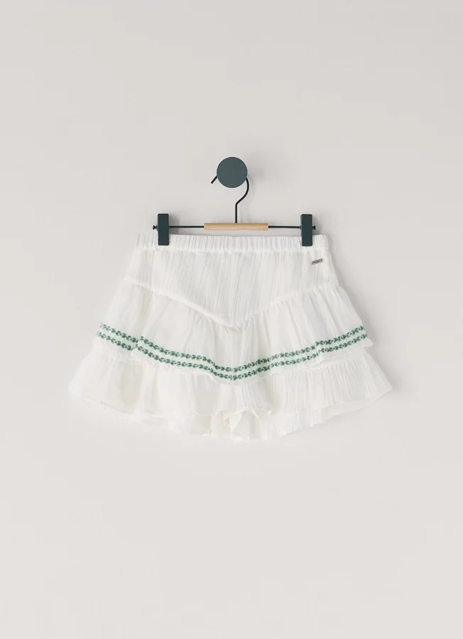 Flowy Shorts with Embroidered Details Flowy Shorts with Embroidered Details