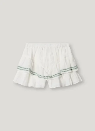 Flowy Shorts with Embroidered Details