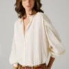 Fluid Mao Collar Blouse Fluid Mao Collar Blouse