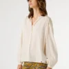Fluid Mao Collar Blouse Fluid Mao Collar Blouse