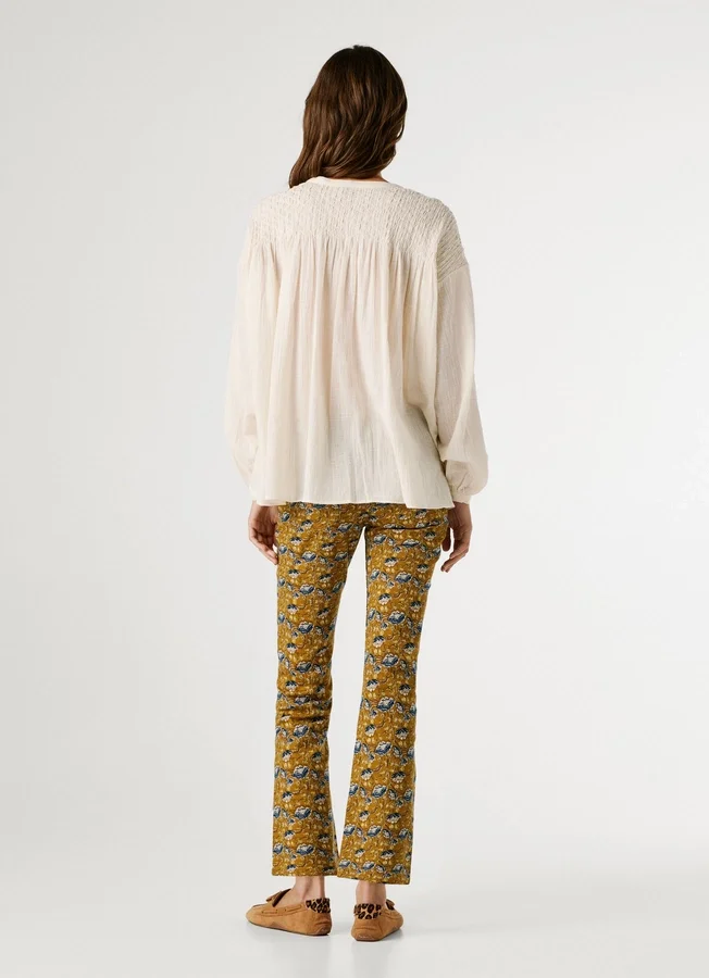 Fluid Mao Collar Blouse Fluid Mao Collar Blouse