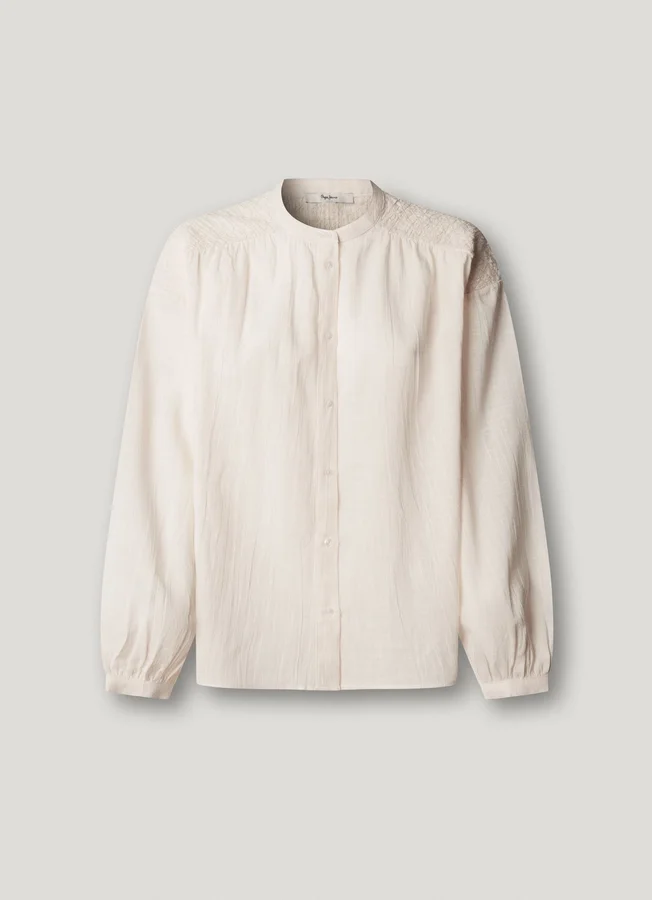 Fluid Mao Collar Blouse Fluid Mao Collar Blouse