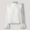 Fluid Ruffle Blouse