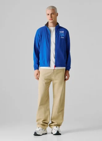 High Collar Jacket with Logo