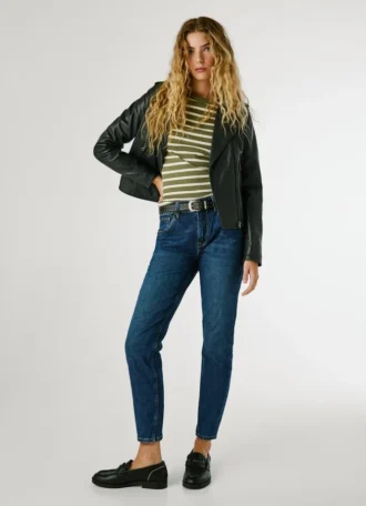 High-Rise Taper Fit Jeans – Violet