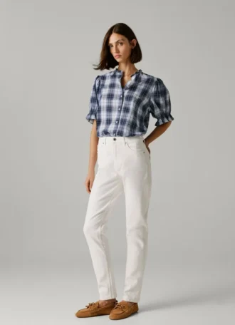 High-Rise Taper Fit Jeans – Violet