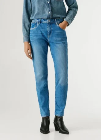 High-Rise Taper Fit Jeans – Violet