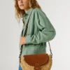 Jute Shoulder Bag with Flap