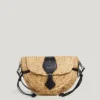 Jute Shoulder Bag with Flap