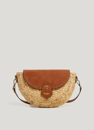 Jute Shoulder Bag with Flap