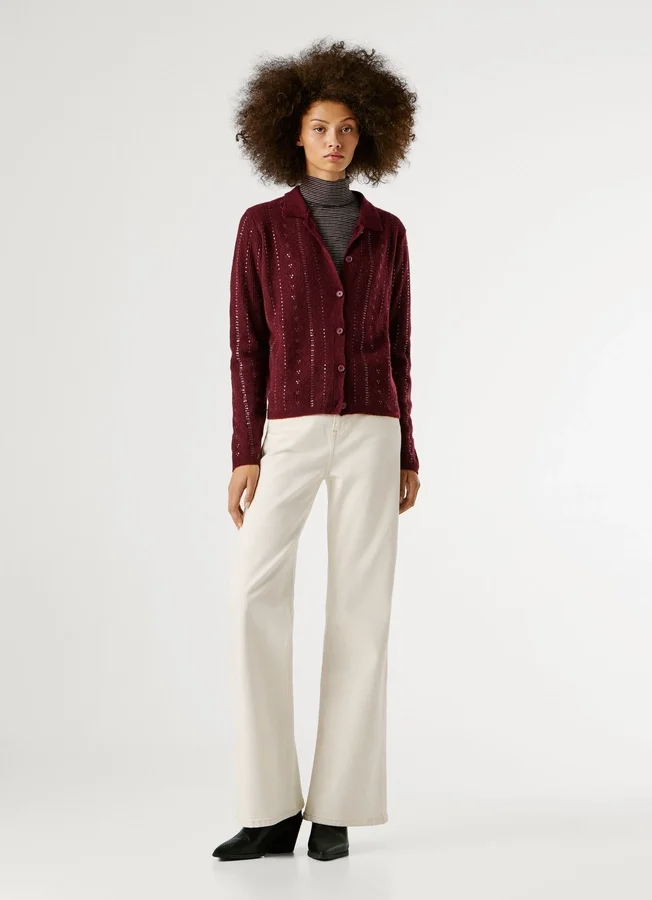 Knit Cardigan with Sequins Knit Cardigan with Sequins