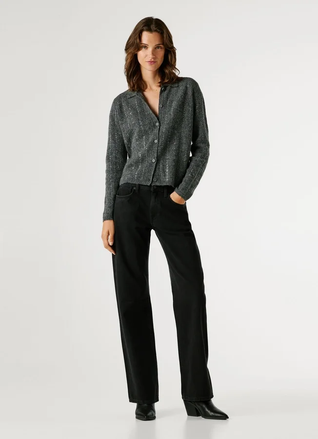 Knit Cardigan with Sequins Knit Cardigan with Sequins