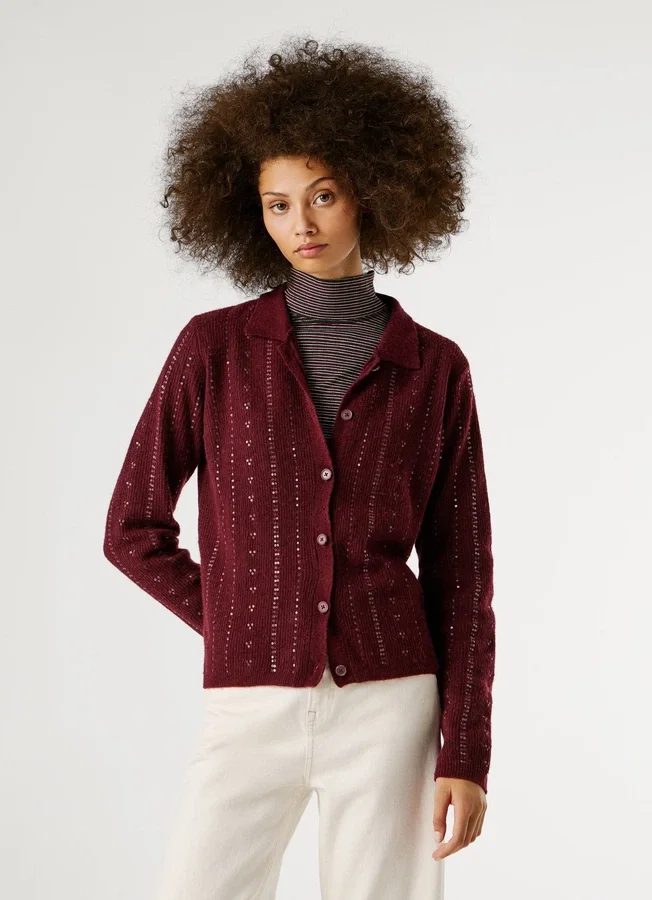 Knit Cardigan with Sequins Knit Cardigan with Sequins