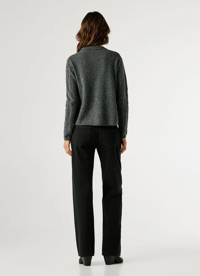 Knit Cardigan with Sequins Knit Cardigan with Sequins