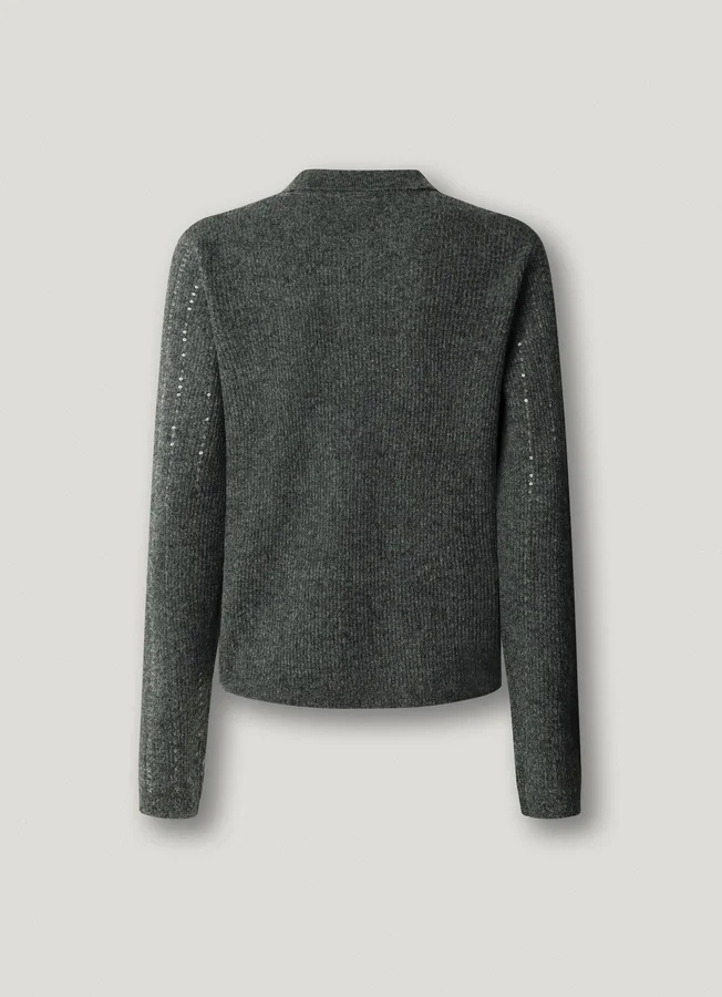 Knit Cardigan with Sequins Knit Cardigan with Sequins