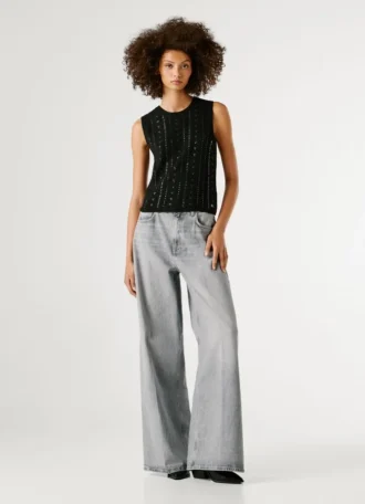 Knit Top with Sequins