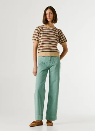 Knit Top with Stripes