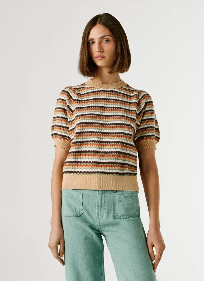 Knit Top with Stripes Knit Top with Stripes