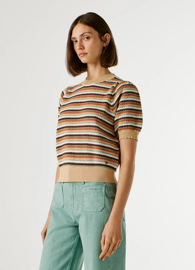 Knit Top with Stripes Knit Top with Stripes